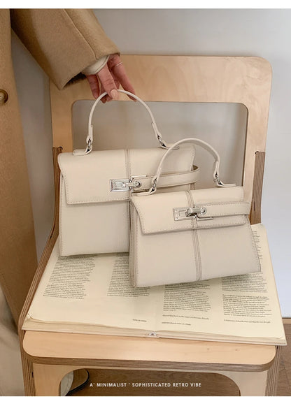 Elegant Versatile Ladies Crossbody Bag Handbag  Bag Fashionable Outgoing Small Handle Bag Commuting Style Detachable Strap