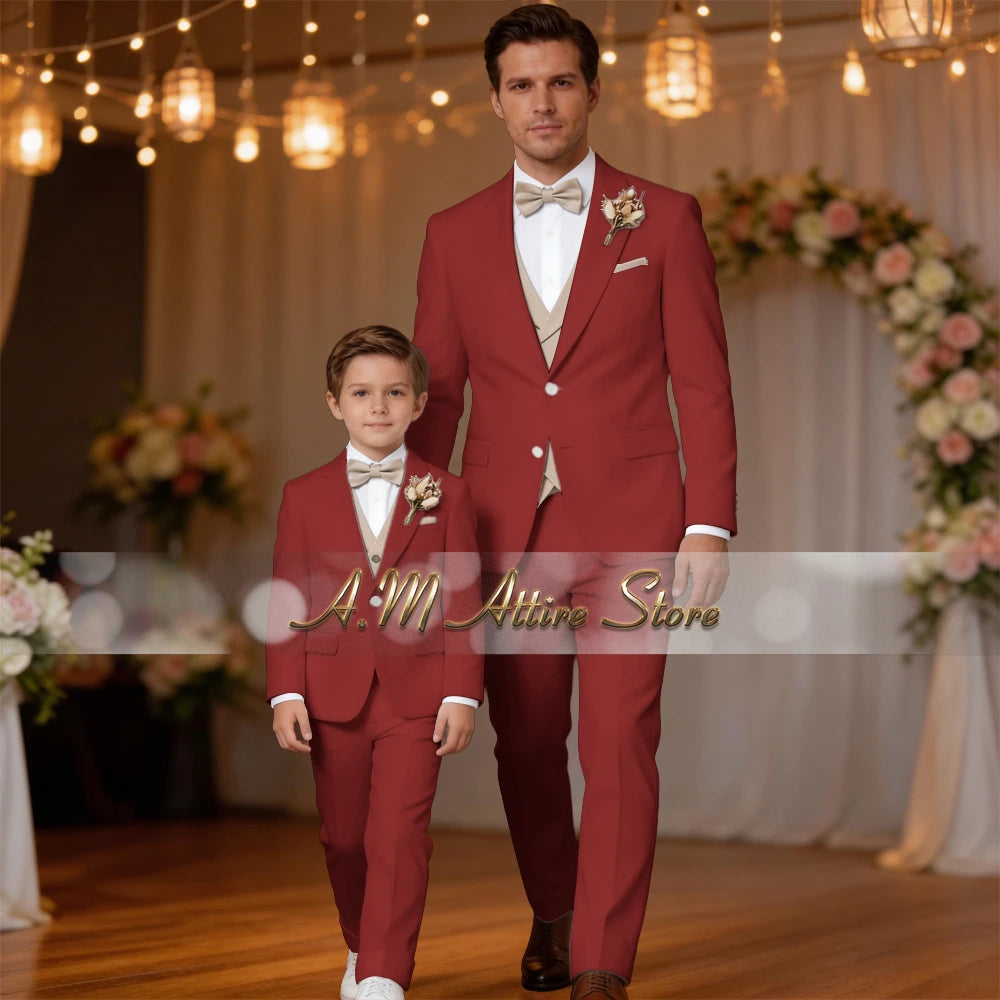 Costume de Mariage &amp; Banquet – Coupe Droite, Élégance Printemps-Automne (Origine France)