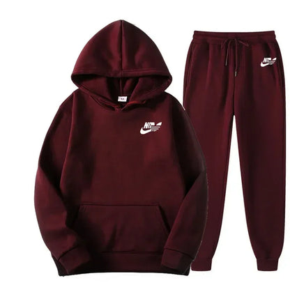 Ensemble Sport Co-ords Hoodie &amp; Pantalon – Style Preppy, Confort Élastique &amp; Toutes Saisons