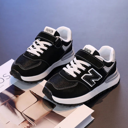 Children's Sneakers Kids Fashion Design White Non-slip Casual Shoes Boys Girls Hook Breathable Sneakers Toddler Outdoor Shoes