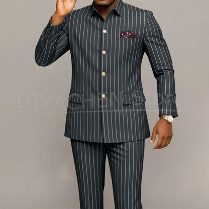 Costume Homme Slim Fit LAIDITYA – Simple Boutonnage, Style Smart Casual &amp; Sur-Mesure Artisanal
