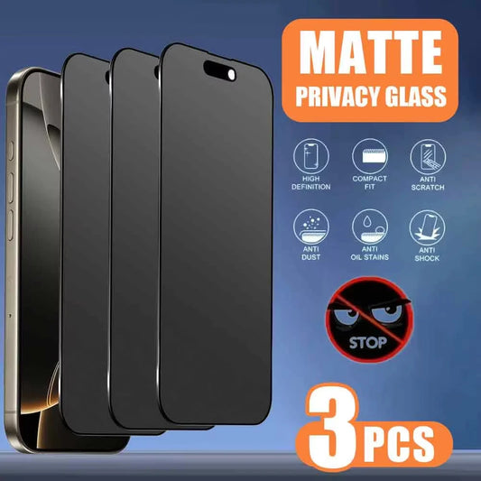 Matte Privacy Screen Protector For iPhone 17 Pro Max Air 14 15 13 11 12 16 Pro Max 7 6 8 Plus XR XS X SE 2 3 Soft Ceramic Film