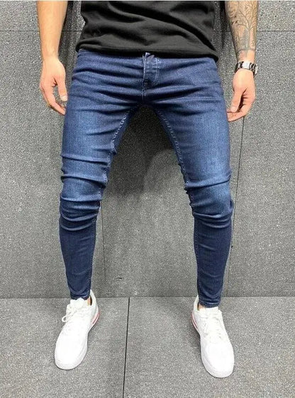 Jean Coupe Pencil en Denim Premium – Style Casual, Taille Basse &amp; Fini Adouci