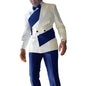 Elegant Men's Suit 2-piece Wedding Tuxedo Groom Slim Fit Suit Colorblock Jacket Pants XS-5XL For Men Blazer