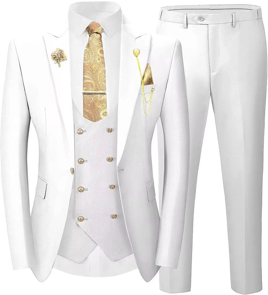 Costume de Mariage "Smart Casual" WSMDA – Simple Boutonnage, Coton &amp; Polyester Premium