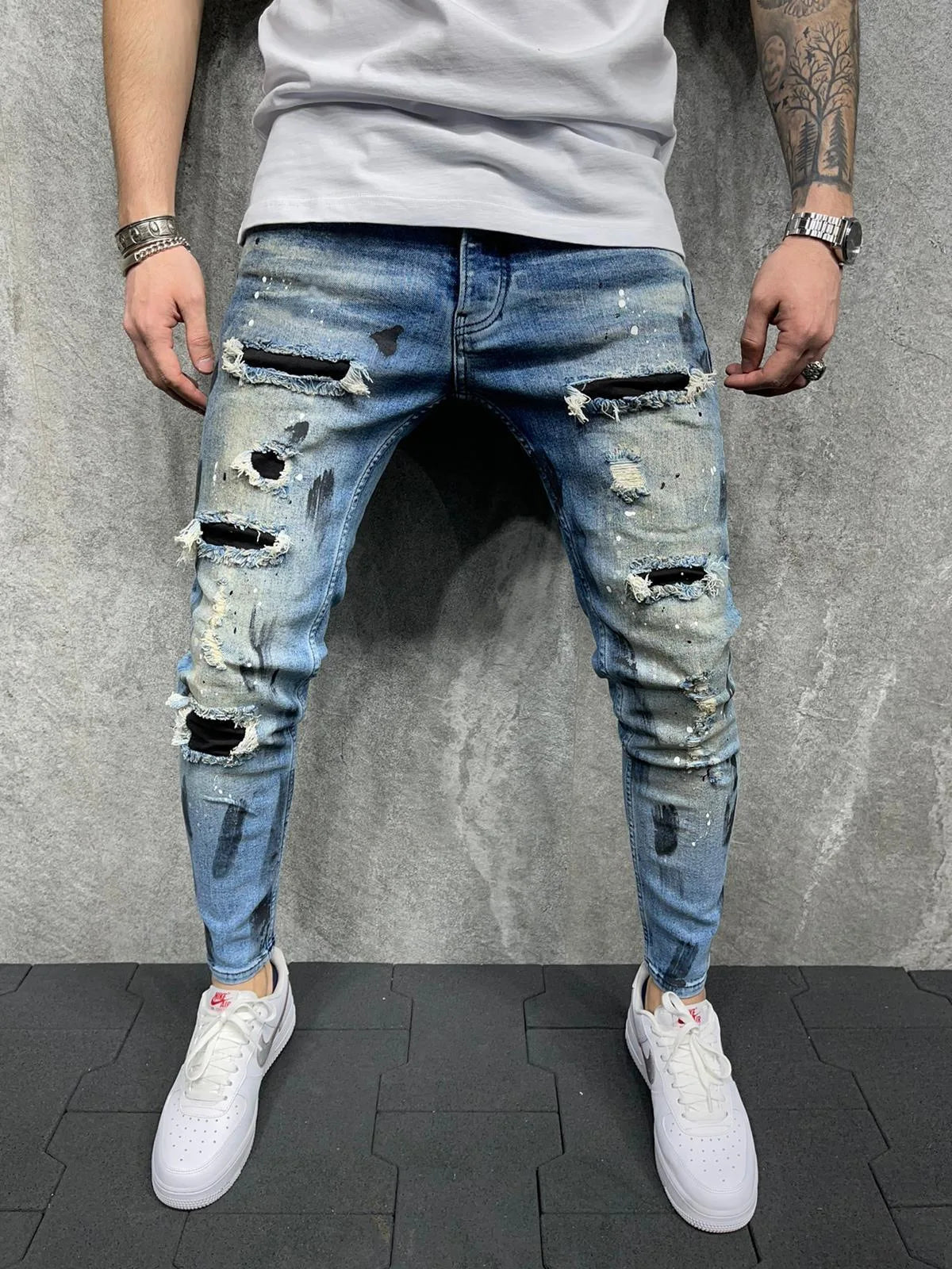 Jean Coupe Pencil en Denim Premium – Style Casual, Taille Basse &amp; Délavage Clair