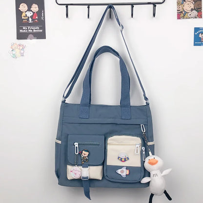 New Canvas Women Handbags Messenger Bag Youth Ladies Fashion Shoulder Tote Bag Versatile Female Crossbody Bags Pouch Pack Bolsas