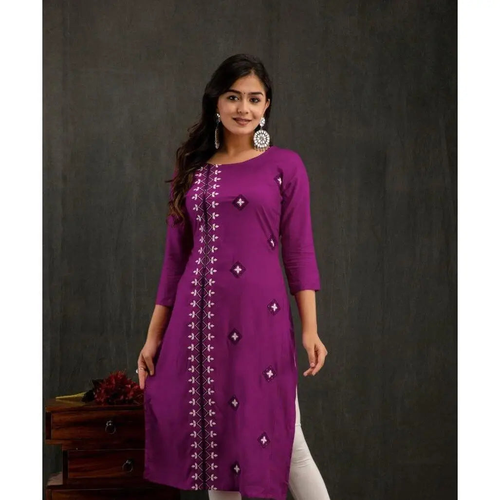 Women Kurt Casual Dress Long Sleeve Straight Casual Ethnic Flower Mandarin O-Neck Round Regular Size Design Suitable