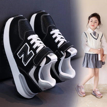 Children's Sneakers Kids Fashion Design White Non-slip Casual Shoes Boys Girls Hook Breathable Sneakers Toddler Outdoor Shoes