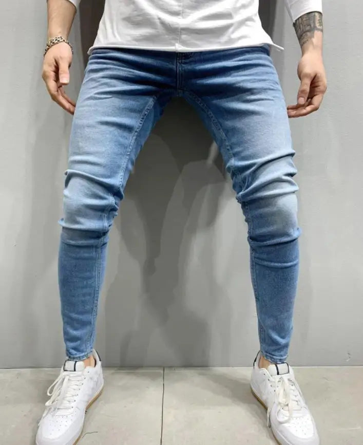 Jean Coupe Pencil en Denim Premium – Style Casual, Taille Basse &amp; Fini Adouci
