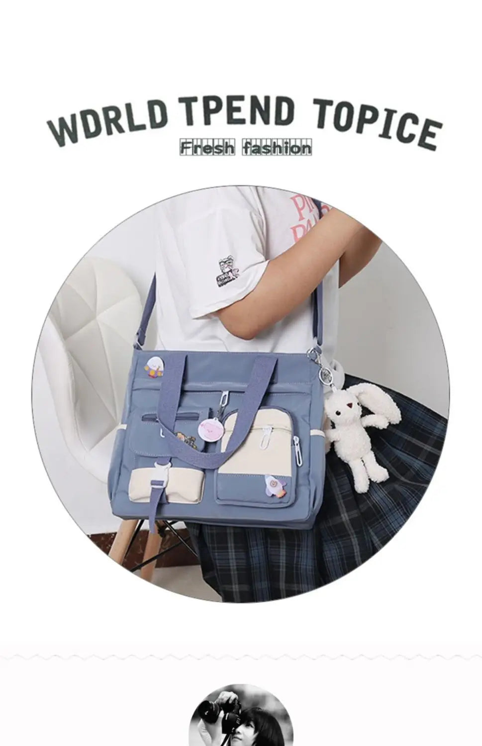 New Canvas Women Handbags Messenger Bag Youth Ladies Fashion Shoulder Tote Bag Versatile Female Crossbody Bags Pouch Pack Bolsas