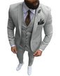 New Pink Men's 3 Pieces Suit Formal Business Notch Lapel Slim Fit Tuxedos Best Man Blazer For Wedding(Blazer+Vest+Pants)