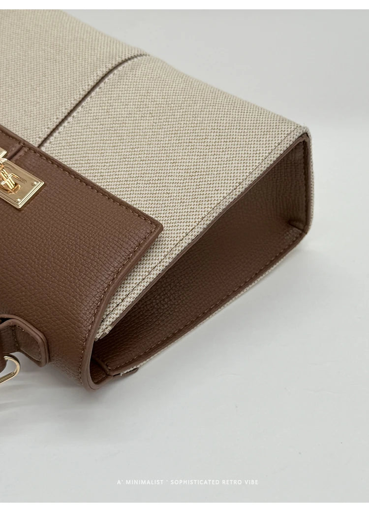 Elegant Versatile Ladies Crossbody Bag Handbag  Bag Fashionable Outgoing Small Handle Bag Commuting Style Detachable Strap