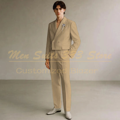 Costume Formel de Luxe KSDN – Double Boutonnage, Coupe Droite &amp; Sur-Mesure Premium