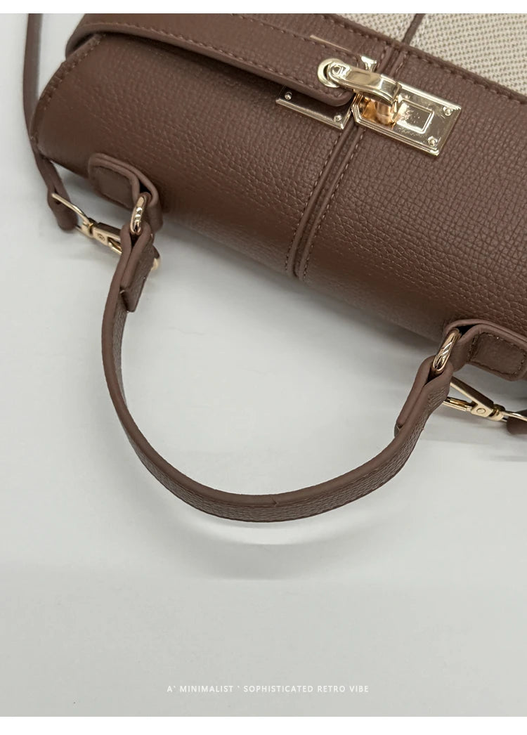 Elegant Versatile Ladies Crossbody Bag Handbag  Bag Fashionable Outgoing Small Handle Bag Commuting Style Detachable Strap