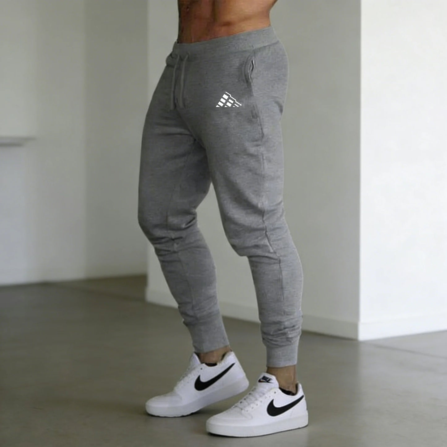 New Men's Blue Trend print Casual Sports Pants Running Workout Jogging Long Pants Gym Sport Trousers for Men Jogger Sweatpants