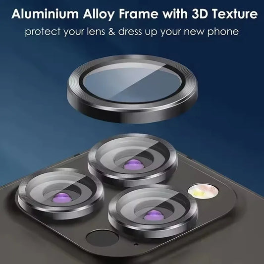 3Pcs Metal Lens Protector Glass for IPhone 16 13 12 11 14 15 Pro Max Mini Back Camera Lens Protection for IPhone 14 15 16 Plus
