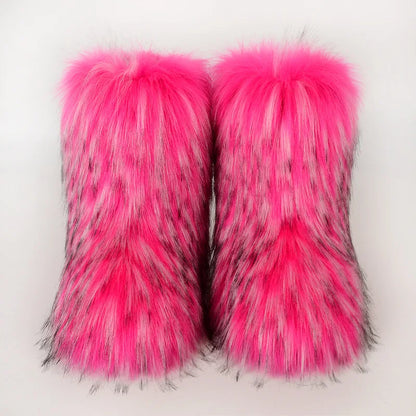 Bottes de Neige de Luxe en Fausse Fourrure EAEOVNI – Chaleur, Style &amp; Confort Gothique Chic