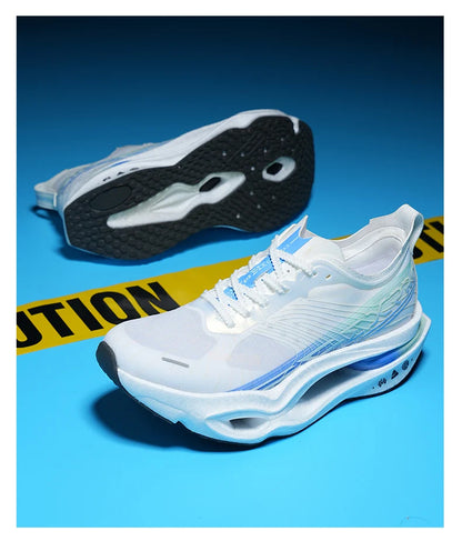 Couple Carbon Plate Running Shoes Ultra-Light Breathable Anti-Slip Sport Shoes Shock Absorption Wear Resistant Casual Sneakers