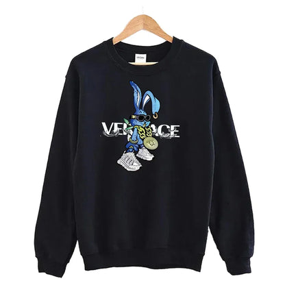 Men's autumn round neck sweatshirt set, luxurious printed simple casual sports set