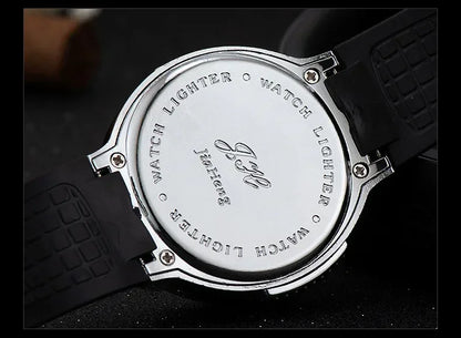 Outdoor Watch Inflatable Lighter Fashion Metal Gas Windproof Portable Open Flame Lighter Smoking Cool Personality Gift 2025 New