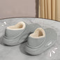 Casual Men‘s Warm Plush EVA Slippers Winter Platform Waterproof Indoor outdoor Shoes Woman Non Slip Furry Home Slippers