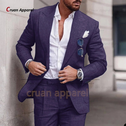 Costume Décontracté – Style Estival &amp; Confort en Lin