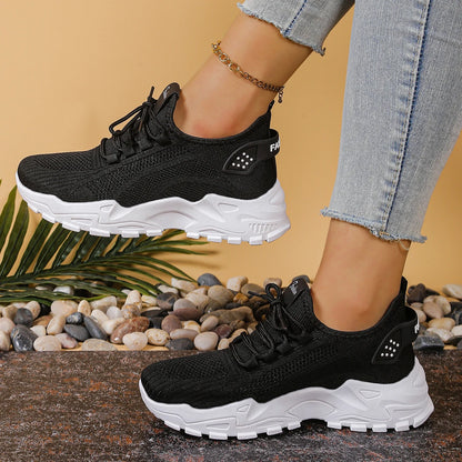 Sneakers Compensées Femme SA006 – Style Urbain, Confort &amp; Hauteur