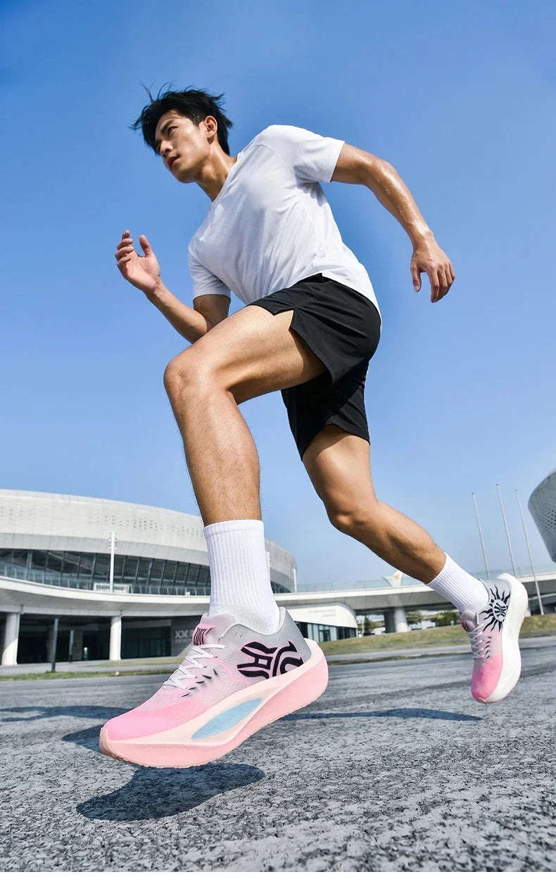 Marathon Men Running Shoes Carbon Board Sports Breathable Comfortable Athletic Air Cushion Women's Lightweight Nonskid Sneakers