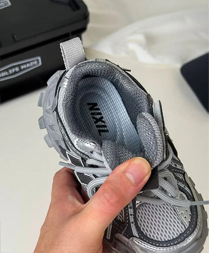 Thick-soled Children's Sports Shoes Autumn Leather Fashion Girl's Running Shoes Boys' Casual Shoes Lace-up Soft Sole Kids Shoes