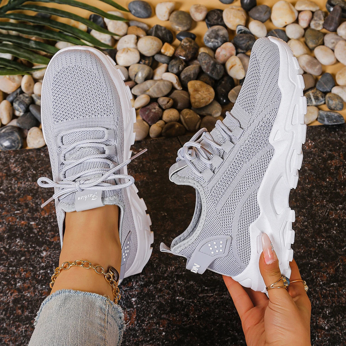 Sneakers Compensées Femme SA006 – Style Urbain, Confort &amp; Hauteur