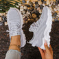 Sneakers Compensées Femme SA006 – Style Urbain, Confort &amp; Hauteur