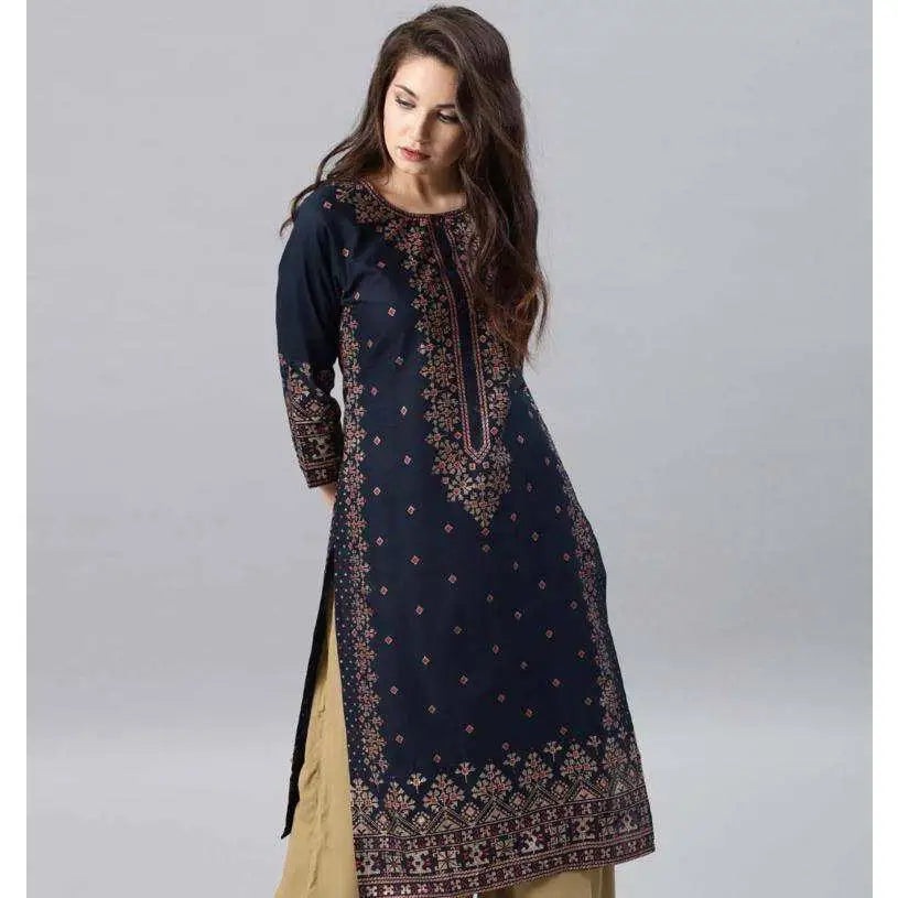 Women's Kurt Casual Dress Long Sleeve Straight Casual Ethnic Floral Mandarin O-Neck Round Regular Size 3D Design Suitable.