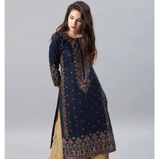 Women Kurt Casual Dress Long Sleeve Straight Casual Ethnic Flower Mandarin O-Neck Round Regular Size 3D Design Suitable.