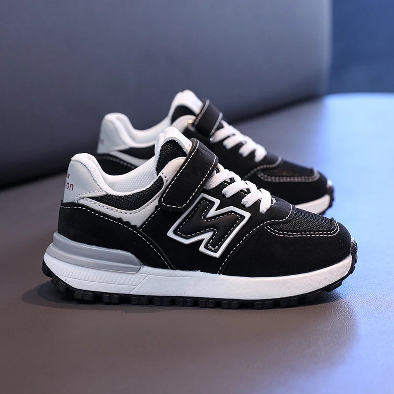 Children's Sneakers Kids Fashion Design White Non-slip Casual Shoes Boys Girls Hook Breathable Sneakers Toddler Outdoor Shoes
