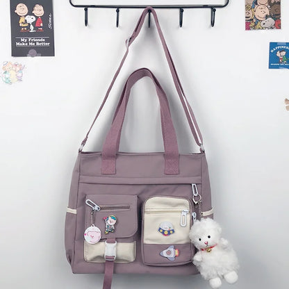 New Canvas Women Handbags Messenger Bag Youth Ladies Fashion Shoulder Tote Bag Versatile Female Crossbody Bags Pouch Pack Bolsas