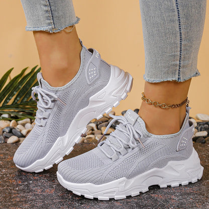 Sneakers Compensées Femme SA006 – Style Urbain, Confort &amp; Hauteur