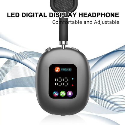 MAX600 Wireless Head-mounted Bluetooth Headset with Digital Display and Card Reader