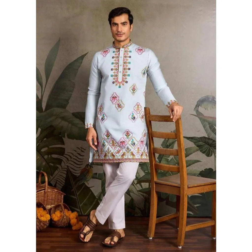 Muslim Kurtta Caftan Dubai Men'S Robe Long-Sleeved Ethnic Style 2026 Stand Collar Arabic Clothing National style Middle Eastern