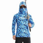 Men's Fishing hooded sweatshirt Fishing UV protection hoodie Camiseta De Pesca clothing hooded top grey white