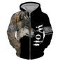 Animal Wolf 3D Print Hoodies Men Women Casual Fashion Streetwear Oversized Sweatshirts Zipper Hoodie Male Tracksuit Man Clothing