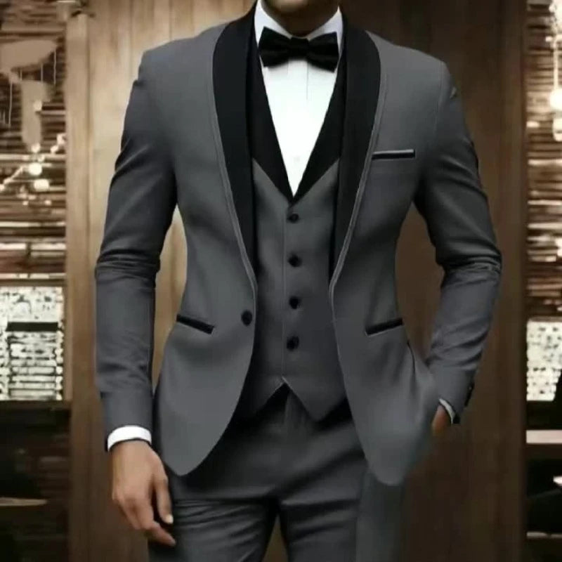 Costume de Mariage Formel Homme TTXI – Simple Boutonnage, Coupe Élégante &amp; Tissage Premium