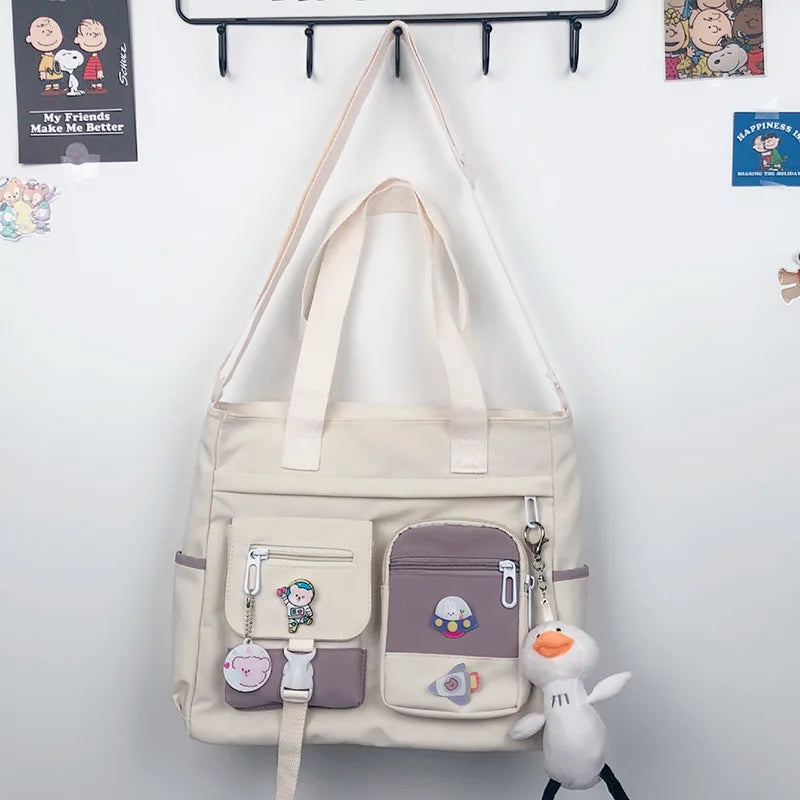 New Canvas Women Handbags Messenger Bag Youth Ladies Fashion Shoulder Tote Bag Versatile Female Crossbody Bags Pouch Pack Bolsas