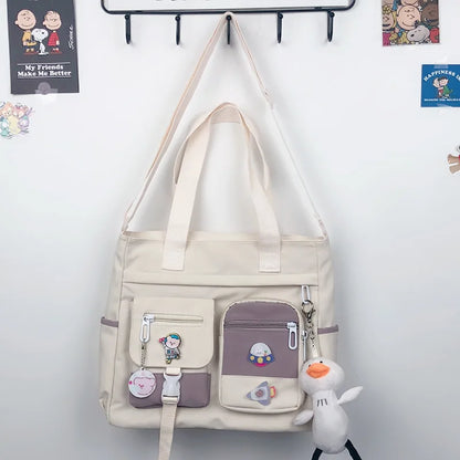 New Canvas Women Handbags Messenger Bag Youth Ladies Fashion Shoulder Tote Bag Versatile Female Crossbody Bags Pouch Pack Bolsas
