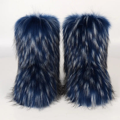 Bottes de Neige de Luxe en Fausse Fourrure EAEOVNI – Chaleur, Style &amp; Confort Gothique Chic