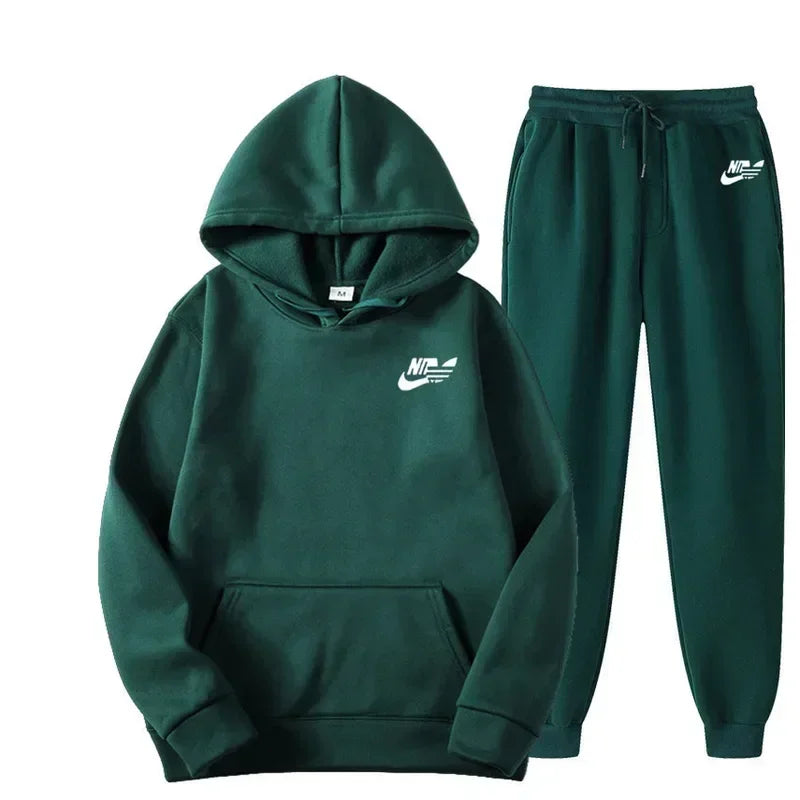 Ensemble Sport Co-ords Hoodie &amp; Pantalon – Style Preppy, Confort Élastique &amp; Toutes Saisons