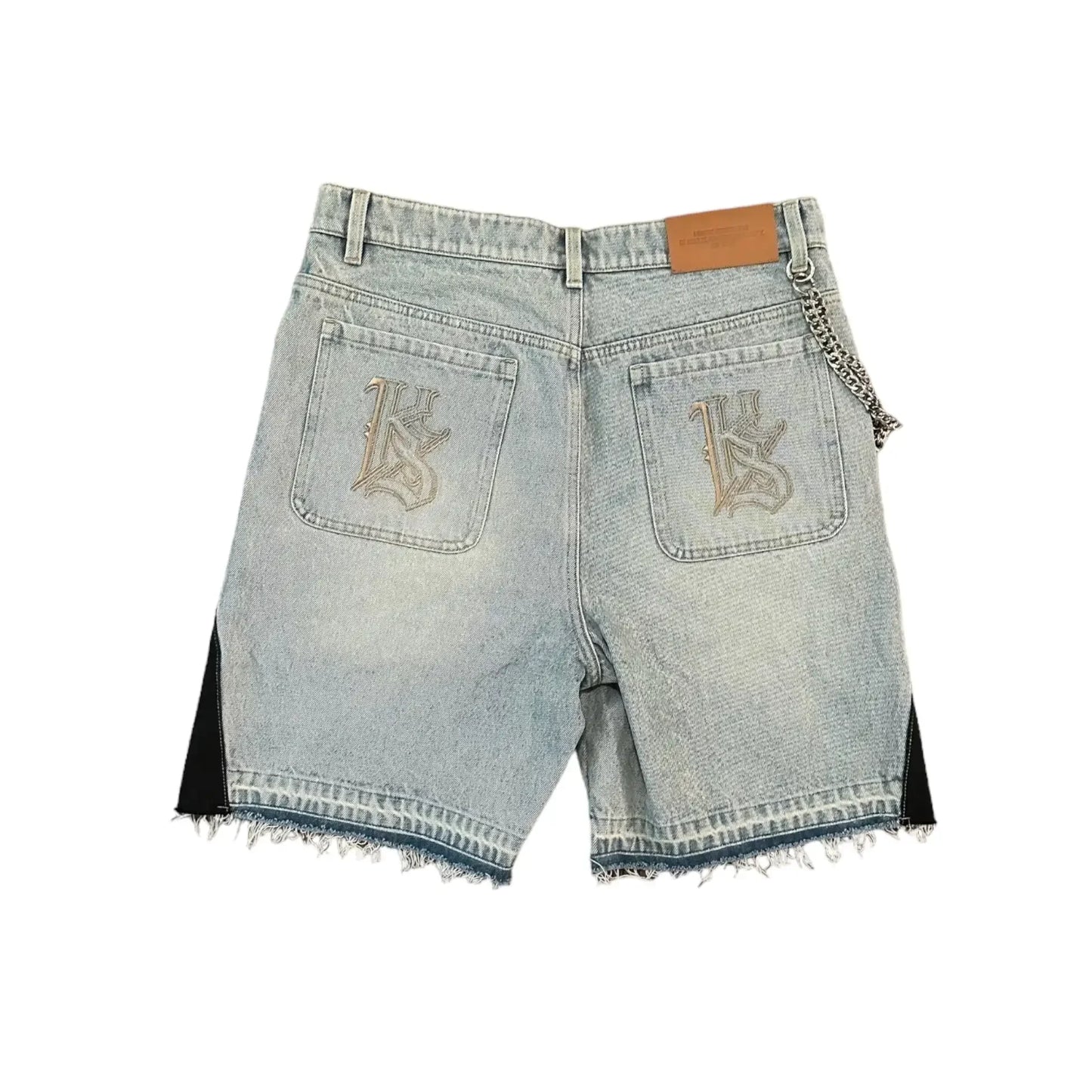 Short Denim Patchwork Cartoon BiggOrange – Style Hip-Hop Y2K, Coupe Loose &amp; Camo Rétro