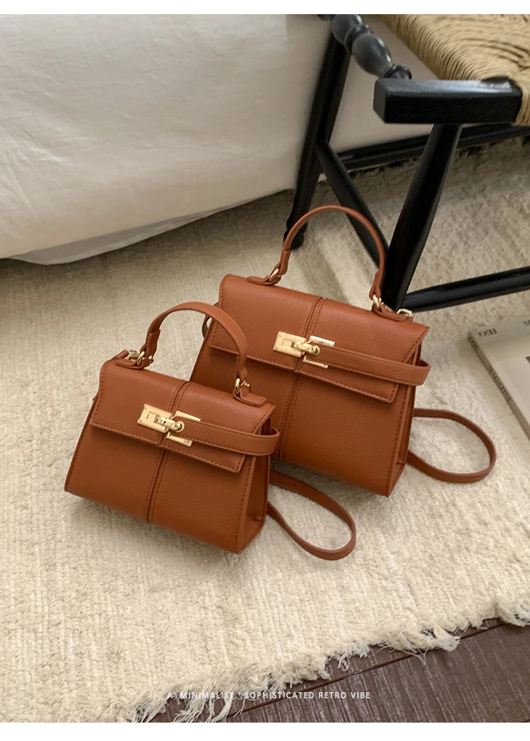 Elegant Versatile Ladies Crossbody Bag Handbag  Bag Fashionable Outgoing Small Handle Bag Commuting Style Detachable Strap