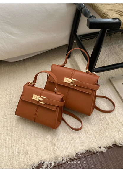 Elegant Versatile Ladies Crossbody Bag Handbag  Bag Fashionable Outgoing Small Handle Bag Commuting Style Detachable Strap