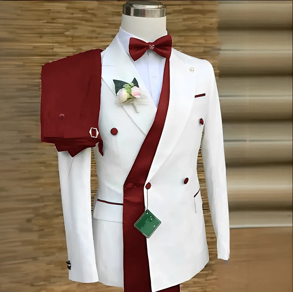 Costume de Mariage Ample Fnoexw – Style Formel, Confort Coton &amp; Braguette à Boutons